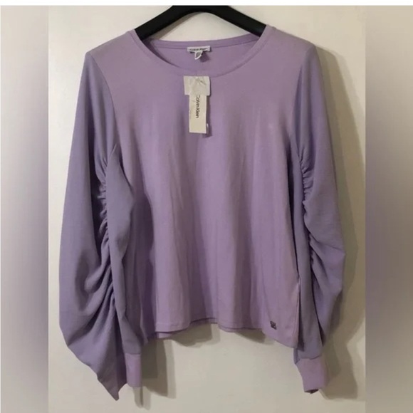 Calvin Klein Women's Lavender Top size LG NWT - Picture 1 of 3